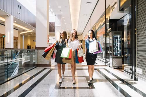 Two women shopping